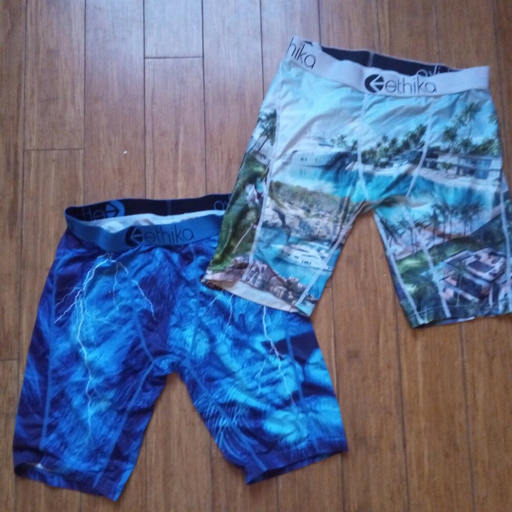 Men's medium ethika boxer briefs underwear lot of 2 M